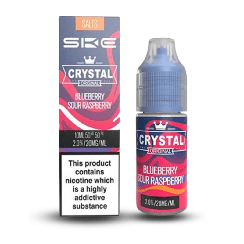 blue sour raspberry 10ml salt vape juice crystal ske